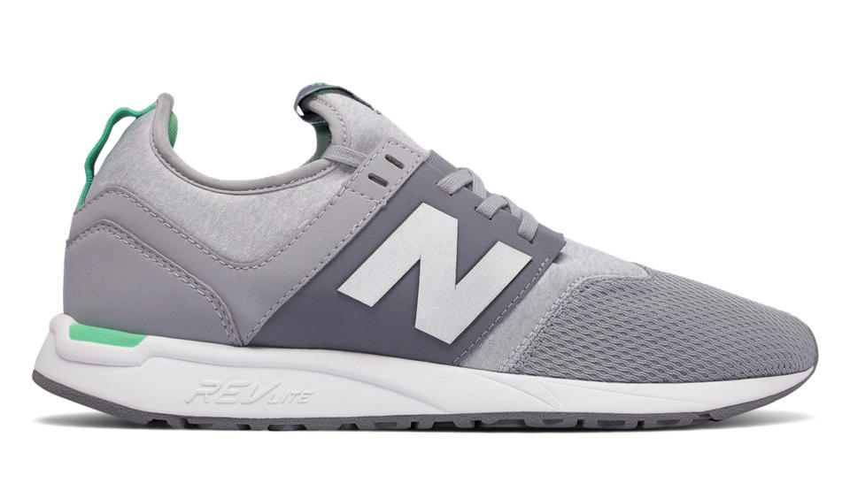 New Balance 247 femme, NB 247 Classic, Silver Mink with Vivid Jade